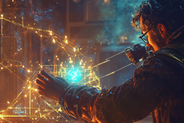 A mage mixes magic and lasers to create something new